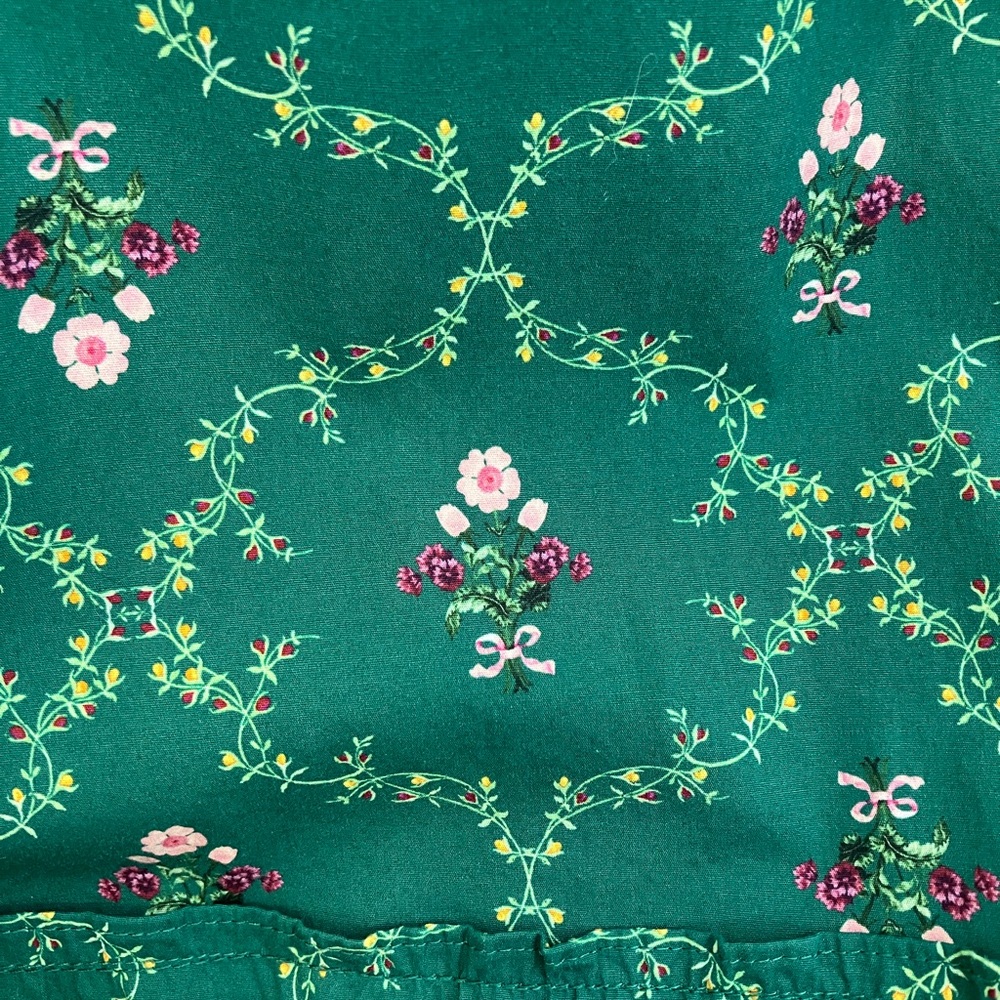 Hill House Nap Dress - Emerald Trellis - Picture 3 of 4